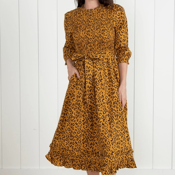 Printfresh NWT First Impressions dress Safari Sunset lounging leopard XL cotton - Picture 3 of 10
